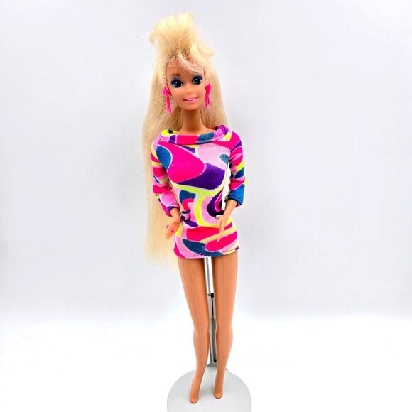Totally Hair Barbie Original Dress 1991 Mattel 1112 Read - Picture 1 of 16